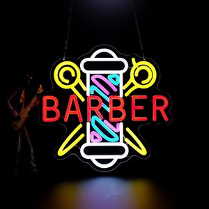 Barber neon light LED indoor hanging ambient light hair salon shop <b>sign</b> decorative light street indicator light luminous <b>sign</b> - Product Image 1