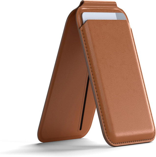 Magnetic Magsafe Wallet Double Flap Stand Credit Card Holder Multi-Function Adjustable Phone Attachment for iPhone