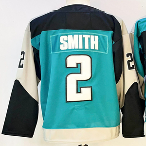 Maglie da Hockey Cucite per Uomo 71 Macklin Celebrini 72 William Eklund 77 Michael Misa 39 Logan Couture 2 Will Smith - Product Image 2