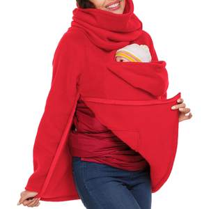 Ropa personalizada para embarazadas, sudadera a la moda, venta al por mayor de ropa de invierno para bebés, <span class=keywords><strong>abrigo</strong></span> canguro de maternidad, chaqueta polar para mamá - Product Image 6