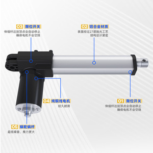 Actionneur électrique E-Like 24V DC, mini-moteur, course de 10 mm, pour poubelle intelligente - Product Image 1