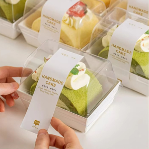 Bán buôn tùy chỉnh Baking cuộn bánh Đóng gói hộp giấy với nắp trong suốt cho tiệm bánh cà phê Takeaway hiển thị hộp giấy - Product Image 2