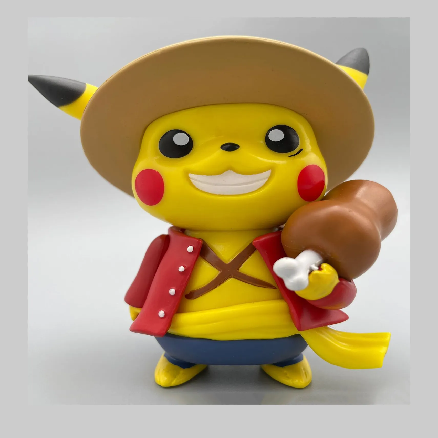 One Pieces Anime Figure Pika-Chu Monkey D. Luffy Majin Buu Kawaii Model Speelgoed Voor Verjaardagscadeau Desktop Decoratie Actiefiguur