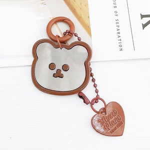 Nouveau porte-clés ours miroir cœur d'amour, pendentif ours miroir en acrylique, cadeau pour étudiantes et femmes - Product Image 4