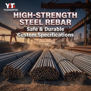Barres d'armature en acier HRB400 HRB500 à haute résistance, barres d'acier déformées pour la construction en béton, norme ASTM - Product Image 1