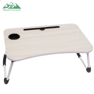 <span class=keywords><strong>Table</strong></span> portable <span class=keywords><strong>pliable</strong></span> en MDF Wayon avec porte-gobelet et support pour téléphone, hauteur réglable pour lit, canapé, bureau - Product Image 4