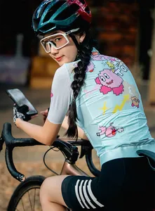 Monton 2024 mùa hè thăng hoa in mát Ngắn Tay Áo đi xe đạp Jersey thoải mái phù hợp với đường xe đạp quần áo cho phụ nữ đội Câu lạc bộ
