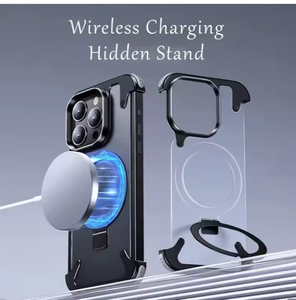 Meilleure vente Support métallique caché anti-chute Étui d'affaires anti-collision Chargement sans fil pour <span class=keywords><strong>iPhone</strong></span> 15 14 <span class=keywords><strong>13</strong></span> Pro Max Cover - Product Image 6