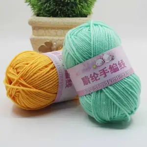 China factory 4ply 50g acrylic blended yarn for crochet and knitting clothes or hand crafts