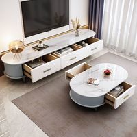 Table Basse d'Angle au Design Moderne pour Bureau à Domicile avec Meuble TV Abordable – Prix de Gros – Ensembles de Tables Basses Modernes Gris Personnalisables en Vente