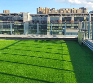GuangZhou Canton Fair 30mm Jardin Pelouse <span class=keywords><strong>Synthétique</strong></span> Extérieur Faux Tapis D'herbe Tapis Vert Herbe Artificielle <span class=keywords><strong>De</strong></span> Haute <span class=keywords><strong>Qualité</strong></span> - Product Image 1