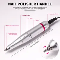 Nouvelle perceuse à ongles légère 45000 tr/min 204 Lime à ongles électrique Polisseuse à ongles