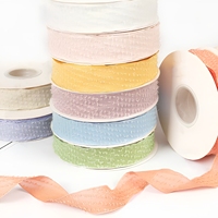 Ruban à motifs de petits pois de 2,5 cm pour nœuds de fleurs et emballage floral