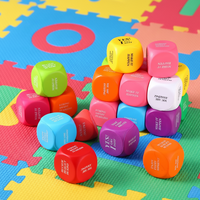 Vente chaude, dés personnalisés, balle anti-stress en mousse PU, colorée, anti-stress, jouets miniatures mignons, adaptés aux fêtes
