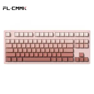 FL ESPORTS MK870 Kit de clavier Bluetooth sans fil 2.4G trois modes clavier personnalisé axe Satellite clé complète échange à chaud rvb 87 touches