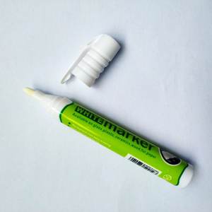 Bonvan Alcohol Based Opaque Ink 2.5mm Chisel Tip <b>White</b> Ink Permanent <b>Marker</b> <b>Pen</b> - Product Image 2