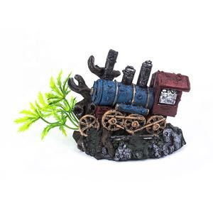 Xinly Groothandel <span class=keywords><strong>Aquarium</strong></span> Decor Hars Mini Trein Wrak <span class=keywords><strong>Aquarium</strong></span> Ornamenten - Product Image 1