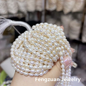 La mejor calidad 4A + arroz Natural Blanco/rosa/púrpura perlas de agua dulce collar de perlas cultivadas de diferentes tamaños sin defectos - Product Image 4