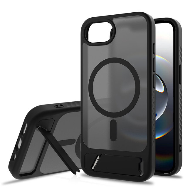 For 16 Slim Magnetic Case with Kickstand Wireless Charge Shockproof TPU+PC Phone Cover