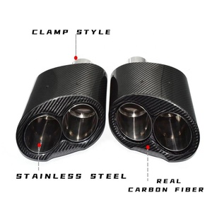 SYPES in fibra di carbonio sistema di scarico silenziatore punta tubo di scarico punta per Audi A3 A4 A5 A6 A7 aggiornamento RS3 RS4 RS5 RS6 RS7 <span class=keywords><strong>AK</strong></span> - Product Image 2
