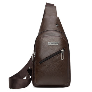 Bolso de pecho de <span class=keywords><strong>cuero</strong></span> para hombre, bandolera informal Vintage para el trabajo, bolsos laterales hechos a mano para hombre, bandolera de viaje - Product Image 6