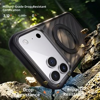 Étui de téléphone magnétique rotatif avec béquille pour iPhone 18 Pro Max 17 Pro Max 16 – Coque robuste avec support et design antidérapant texturé