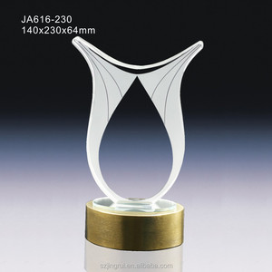 Personalizar el diseño de trofeo de Metal hecho K9 de cristal y plata Base de Metal recuerdo Trofeos Copa para Oscar - Product Image 5