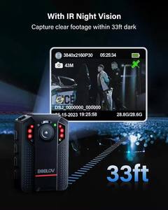 <span class=keywords><strong>BOBLOV</strong></span> nueva llegada 128GB 4K/2160P 4000mAh 13 horas de grabación de vídeo GPS videocámara seguridad cuerpo usado Cámara - Product Image 6