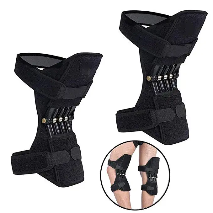 Power Knee Brace Support Power Lifter Knee Booster Stabilized Open Patella Powerful Rebound Spring Force for Joint Pain Running