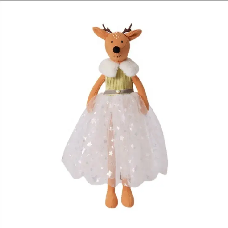 2021 New Hot Sika deer stuffed Toy princess dress Plush Doll Toys creative baby comfort toy customize