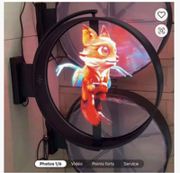 Boîtier de protection transparent pour ventilateur holographique 3D, tailles 42 cm et 100 cm, applications intérieures/extérieures, fournisseur ODM, direct usine