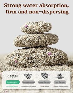 Fabricant de litière pour chat en bentonite OEM, ultra fine, à agglomération rapide, faible teneur en poussière, avec charbon actif - Product Image 2
