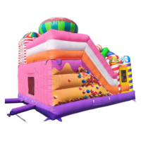 Nuevo Parque de Diversiones Inflable Comercial con Personajes de Dibujos Animados, Brincolín, Tobogán para Niños