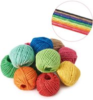 Cordon en chanvre 20 m, corde en Jute, emballage cadeau, rustique, décoration de mariage, DIY bricolage