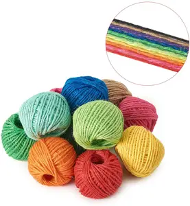Wholesale Colorful Wall decorative macrame cord DIY Handmade 3mm Braided rope cotton twisted cord 100yards/roll