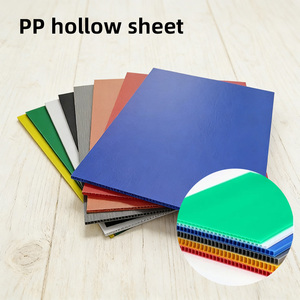 แผ่นพลาสติกลอนลูกฟูก PP แบบกลวง คุณภาพสูง ขนาด 2 มม. 4 มม. 6 มม. สำหรับป้ายสนาม รับผลิตตามสั่ง ขายส่ง - Product Image 1