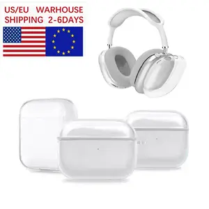 US/EU Warehouse Suitable For Airpods Pro2 Pro Airpods3 Airpods2 3 Max Earphone Charging Case Silicone Gen2 Gen3 Case Accessories