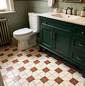 Baldosa para Piso Interior Rústica de Tono Cálido de 300x300 mm, Beige con Patrón de <span class=keywords><strong>Terracota</strong></span> para una Decoración Acogedora del Hogar - Product Image 4