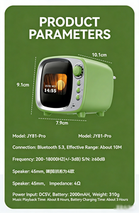 Ai Smart 8W Mini Touch Screen per altoparlante Bluetooth Radio retrò Multi-funzione sveglia <span class=keywords><strong>testi</strong></span> Display rumore <span class=keywords><strong>bianco</strong></span> supporta - Product Image 6