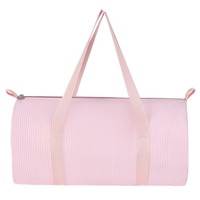 Sac de voyage pliable, durable, écologique, mini, portable, en tissu seersucker, grande capacité, sac à main pour week-end, vente chaude