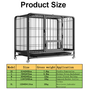 <span class=keywords><strong>Cage</strong></span> pour chien de grande taille, robuste, à double porte, fabriquée en Chine, avec portes supérieures et latérales. - Product Image 4
