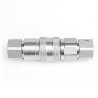 Raccord hydraulique forgé à dégagement rapide fileté, finition peinte, filetage NPT 1/2 pouce pour excavatrice et chargeuse
