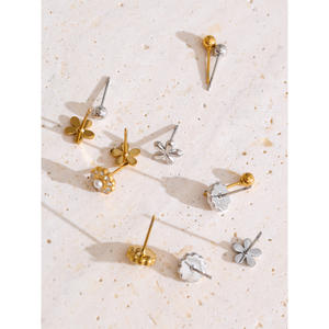 JINYOU-Boucles d'Oreilles Exquises en Acier Inoxydable Plaqué Or pour Bijoux en Zircon Cubique, à la Mode, 1140 - Product Image 5