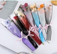 Evergreenwrap Ins Gradient Trapezoid Single Flower Bag Valentijnsdag Qixi Bloemige Geschenkverpakking