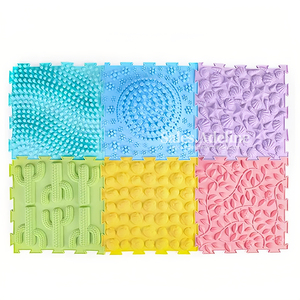 Tapetes Sensoriales de Silicona Texturizada, Baldosas Táctiles de Rompecabezas, Tapete de Juego para Entrenamiento de Integración Sensorial para Niños con Autismo - Product Image 2