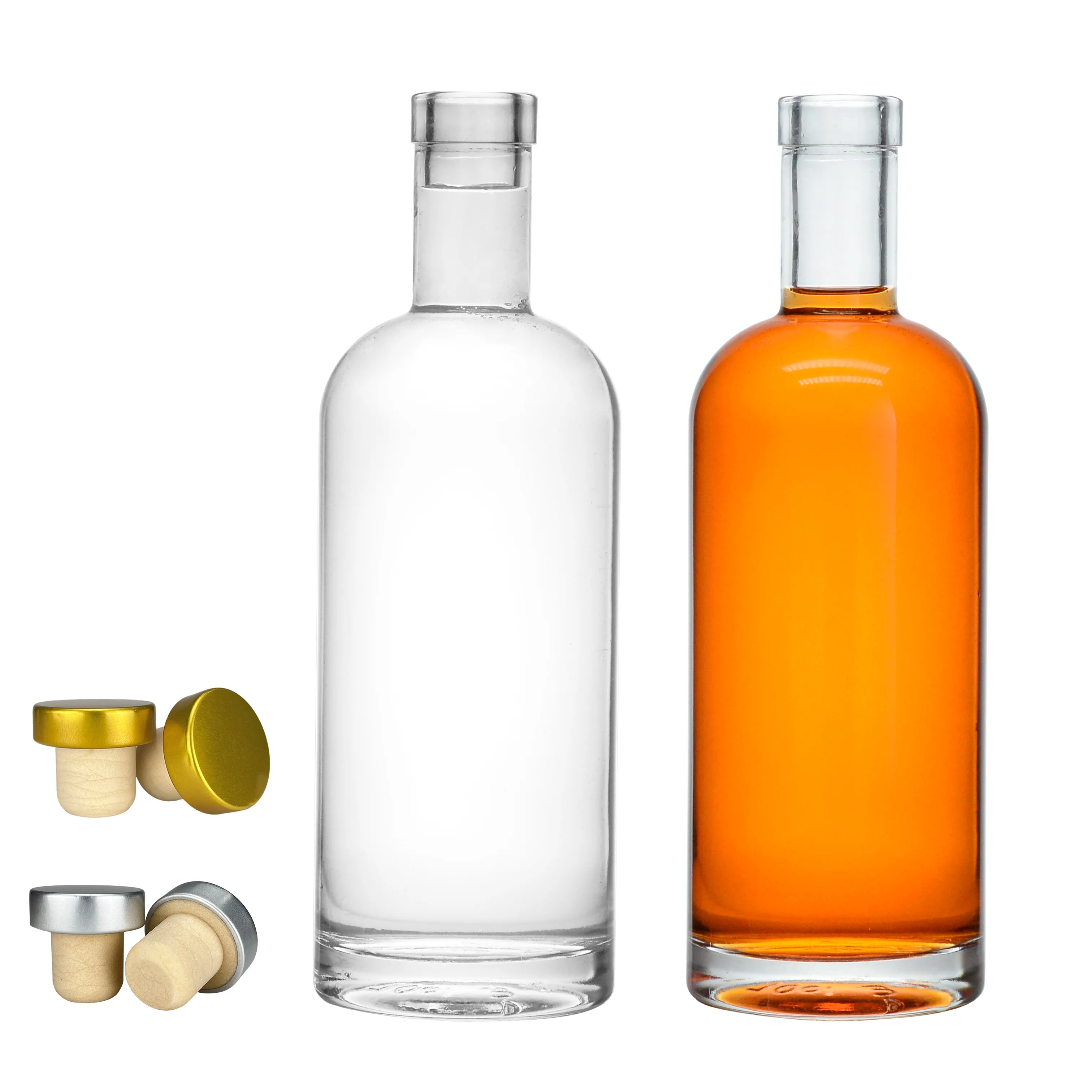New Design Price Square Glass Bottles Swing Top Glass Bottles Glass Wine Bottle For Vodka Whiskey Rum Gin Tequila Liquor Contain