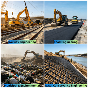Geogrid de Fibra Plástica para Estabilización de Carreteras, Geogrid Biaxial y Uniaxial para Construcción de Carreteras y Caminos - Product Image 5