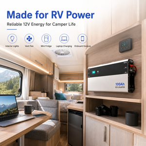 Hete Aanbieding 12V 100Ah 150Ah 200Ah Ultra Dunne LiFePO4 Batterij LCD Scherm Ingebouwde BMS Camperbatterij - Product Image 6