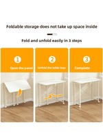 Table de bureau pliante en bois, poste de travail portable pour ordinateur, table de chevet réglable en hauteur avec roulettes, idéale pour le bureau, les étudiants et la maison