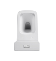 WC moderne en céramique blanc, style européen, double chasse, à poser au sol, avec siphon en P/S, à fermeture lente, deux pièces, en promotion